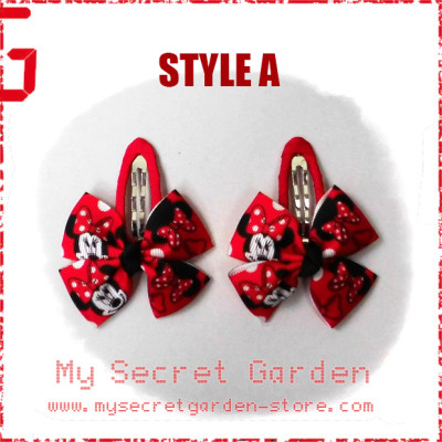 Minnie Mouse Grosgrain Ribbon Girls Hair Bows Clip BB Hair Pin